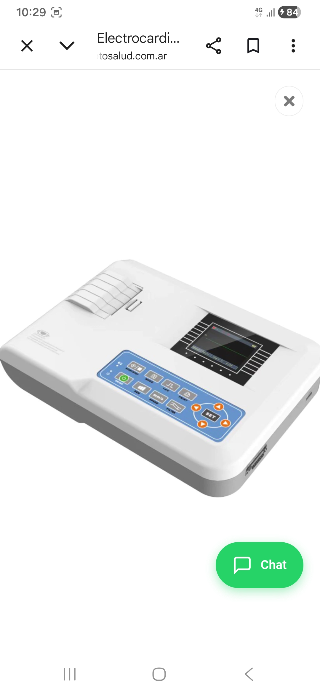 Electrocardiografo 1 canal 12 derivacines