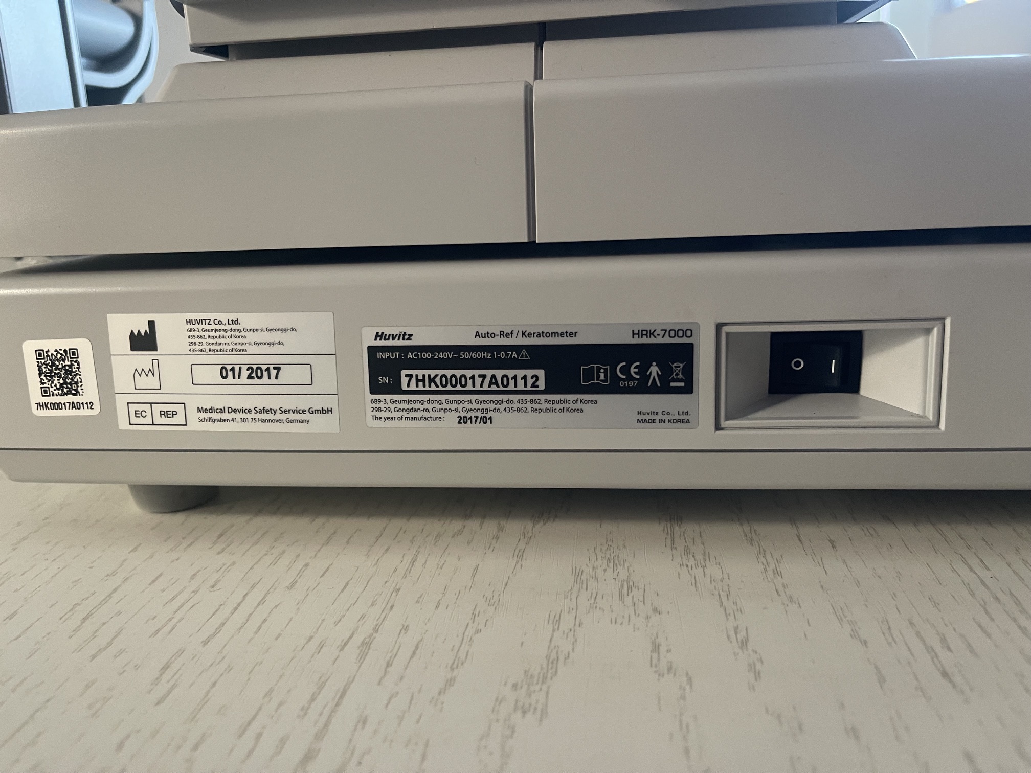 AUTOREFRACTOMETRO/ QUERATROMETRO Huvitz HRK-7000